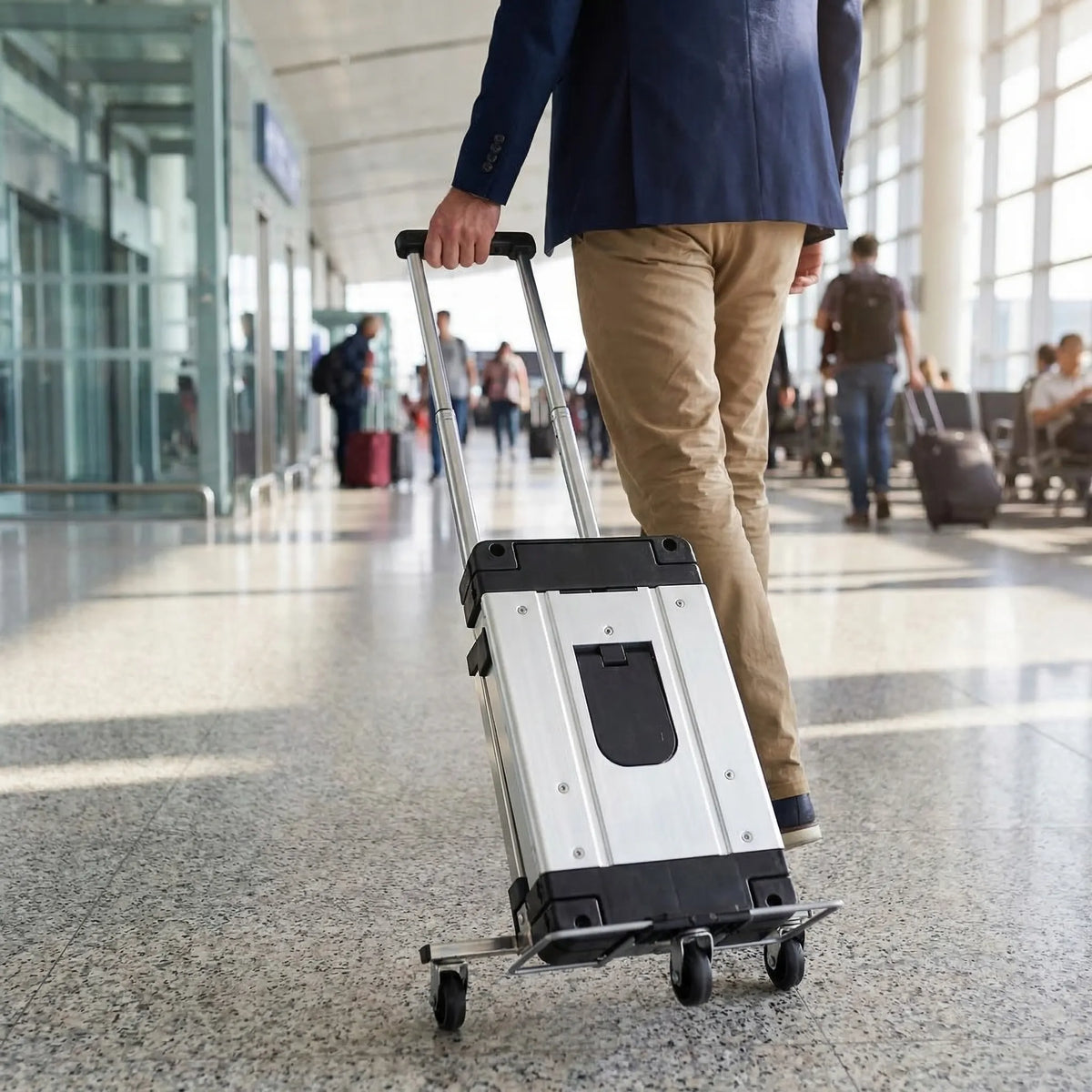 Faltbare Handkarre A4 ultraflach leicht Transportkarre Reisen