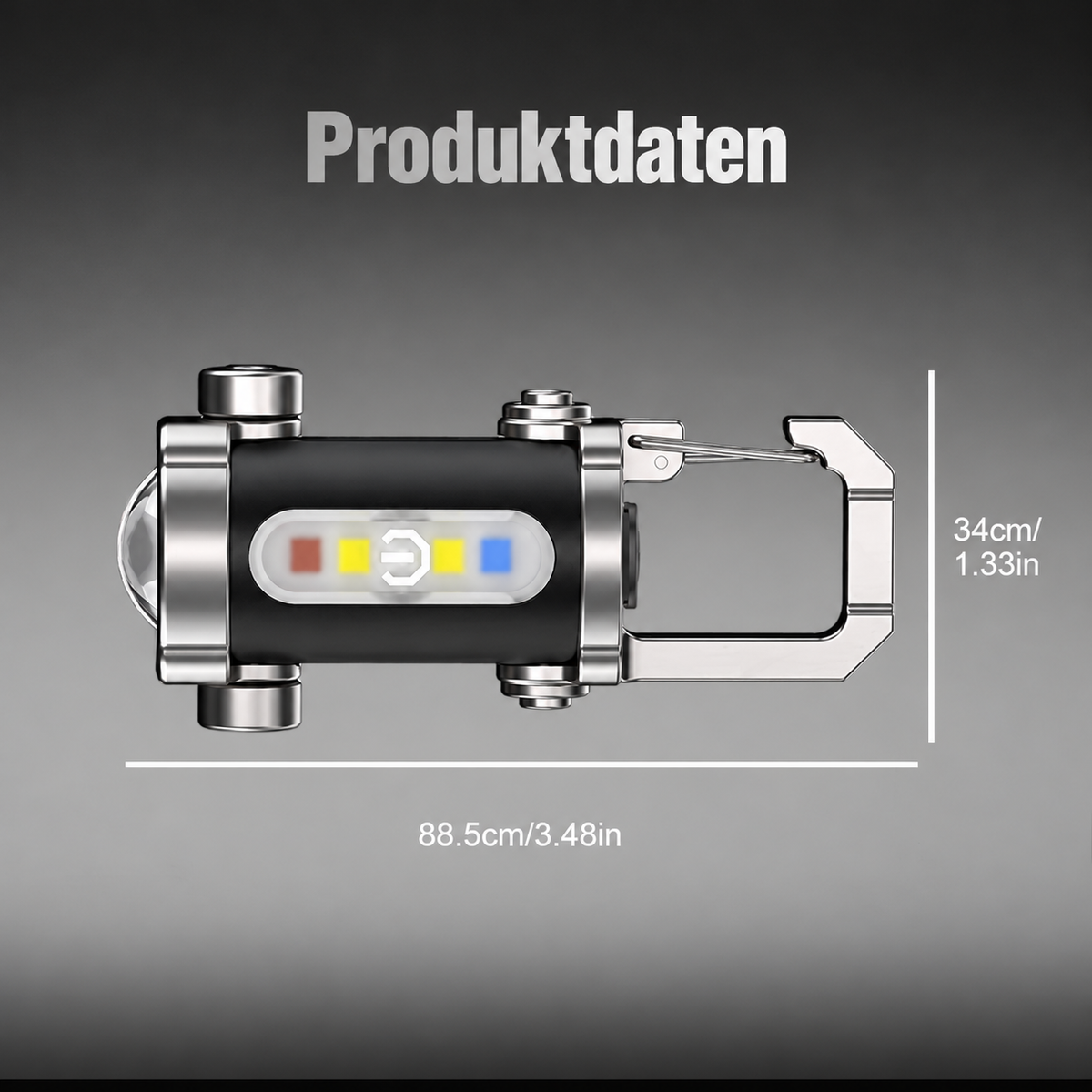 Camp Basel | USB-C Wiederaufladbare Schlüsselanhänger-Taschenlampe 500 Lumen EDC Mini-Licht IPX6 Wasserdicht