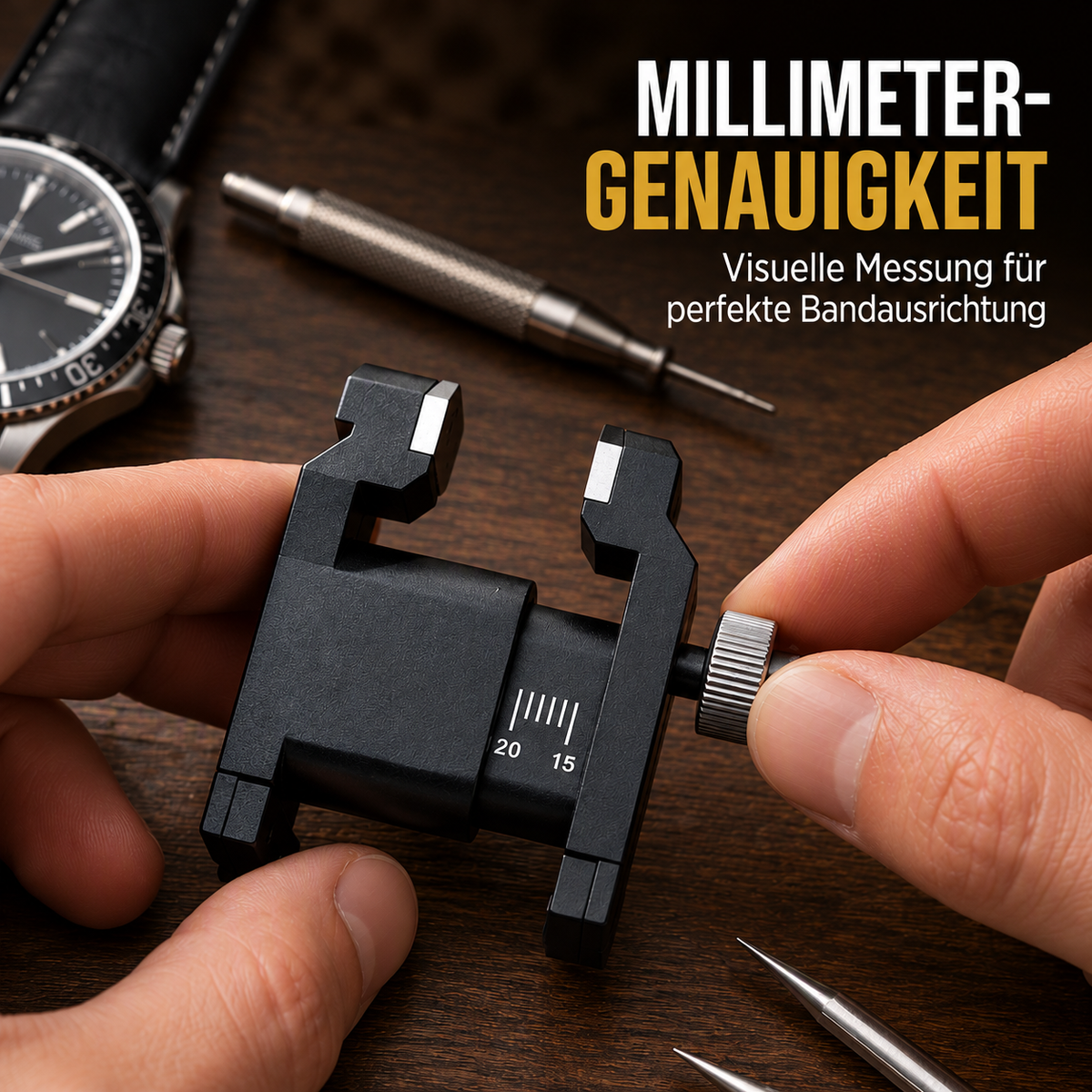 Camp Basel | Uhrenreparaturwerkzeug V-förmige Federstegzange und Pinzetten-Set zur Armbandentfernung
