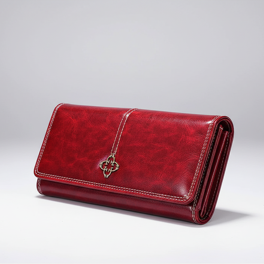 Lange Damenbrieftasche mit Kartenfächern und Münzfach