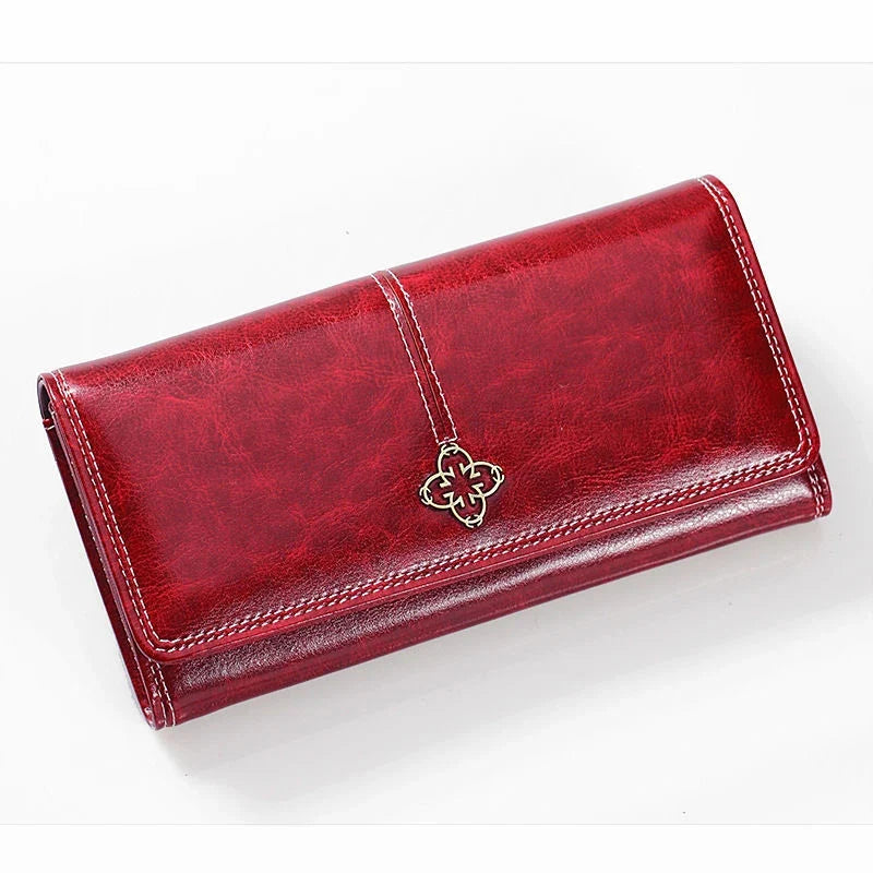 Lange Damenbrieftasche mit Kartenfächern und Münzfach