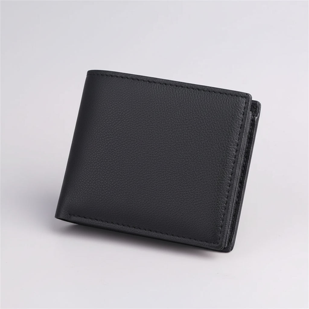 Schlanker Bifold-Geldbeutel mit Reissverschluss-Tasche und Kartenfächern