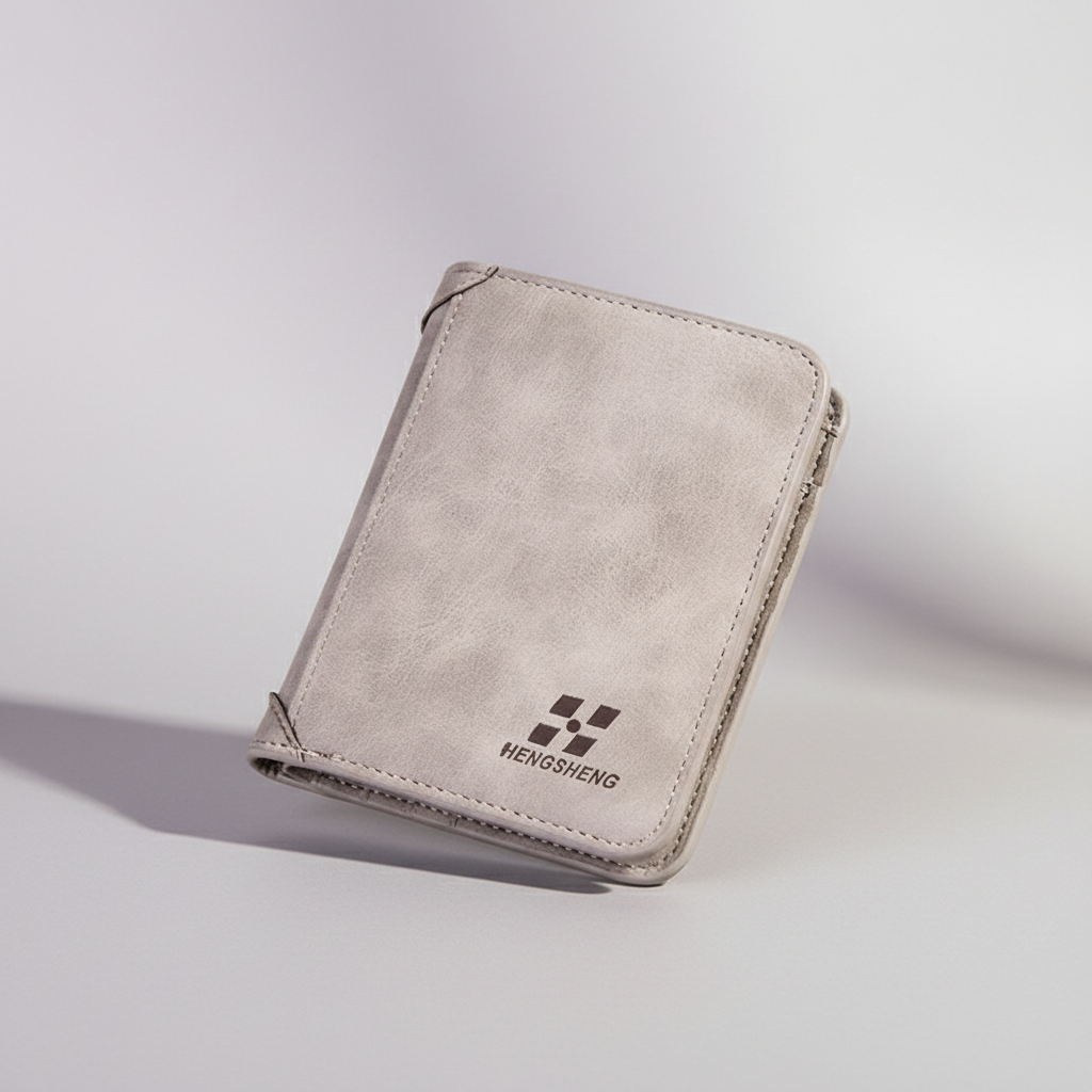 Kompakte Vintage Brieftasche mit Kartenfächern und Fototasche