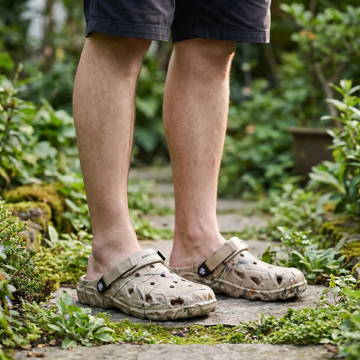 Herren-Clogs rutschfest atmungsaktiv für Garten und Strand