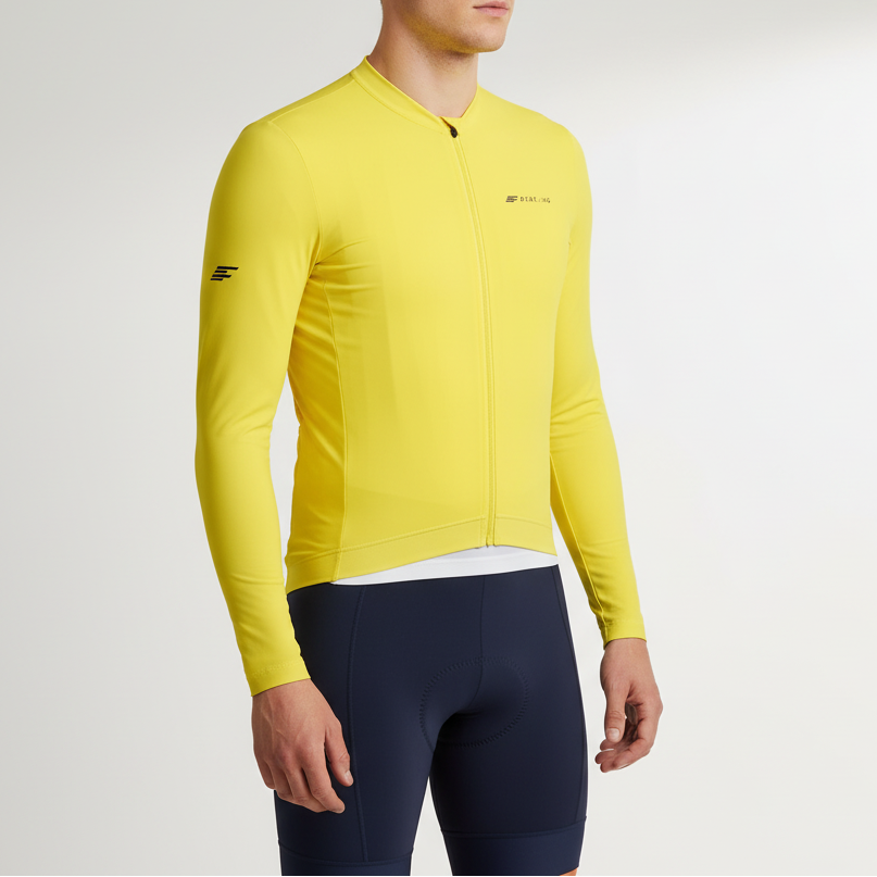 Langarm-Rennradtrikot aerodynamisch atmungsaktiv UPF-Schutz