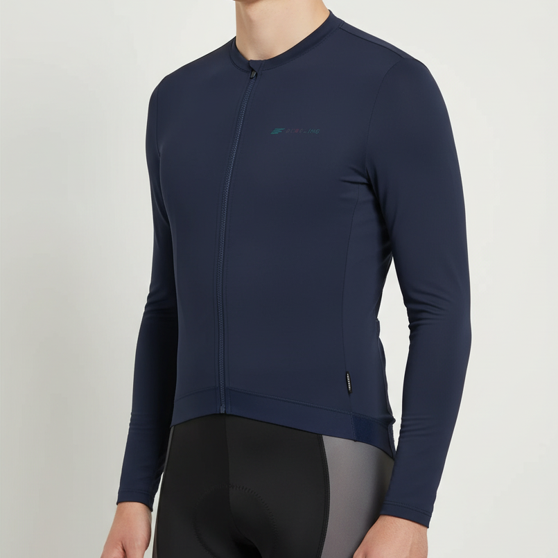 Langarm-Rennradtrikot aerodynamisch atmungsaktiv UPF-Schutz