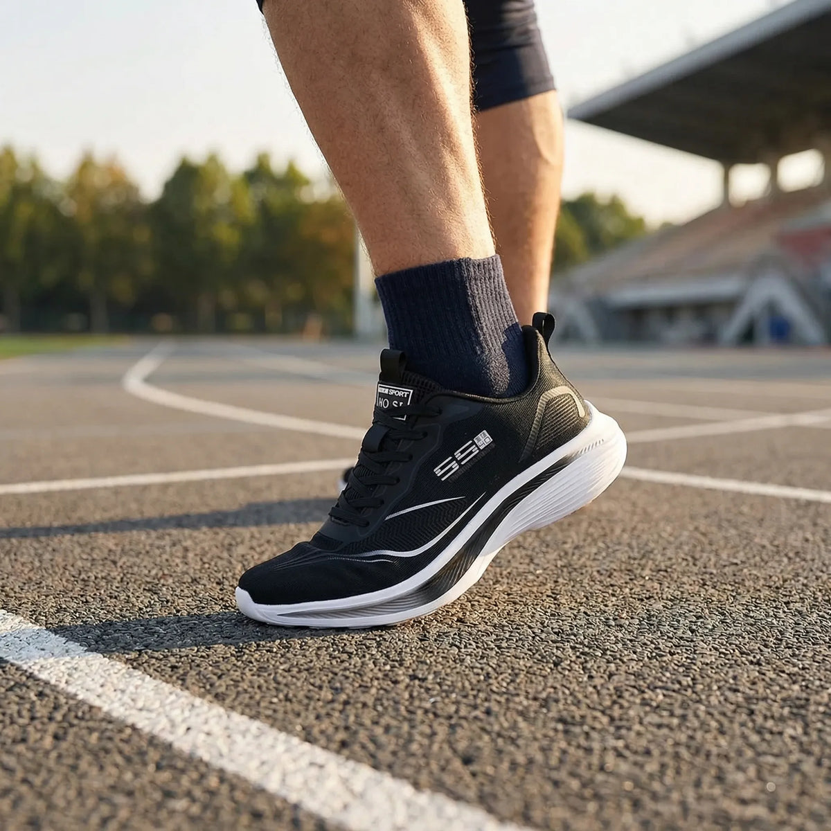 Laufschuh leicht mit Luftpolster und Karbonplatte