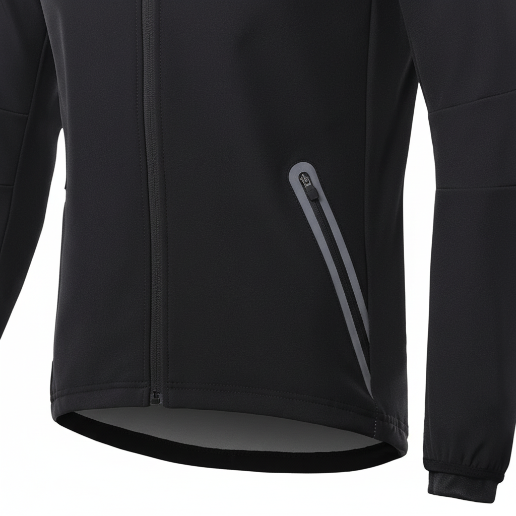 Herren-Radjacke mit Kapuze reflektierend atmungsaktiv warm