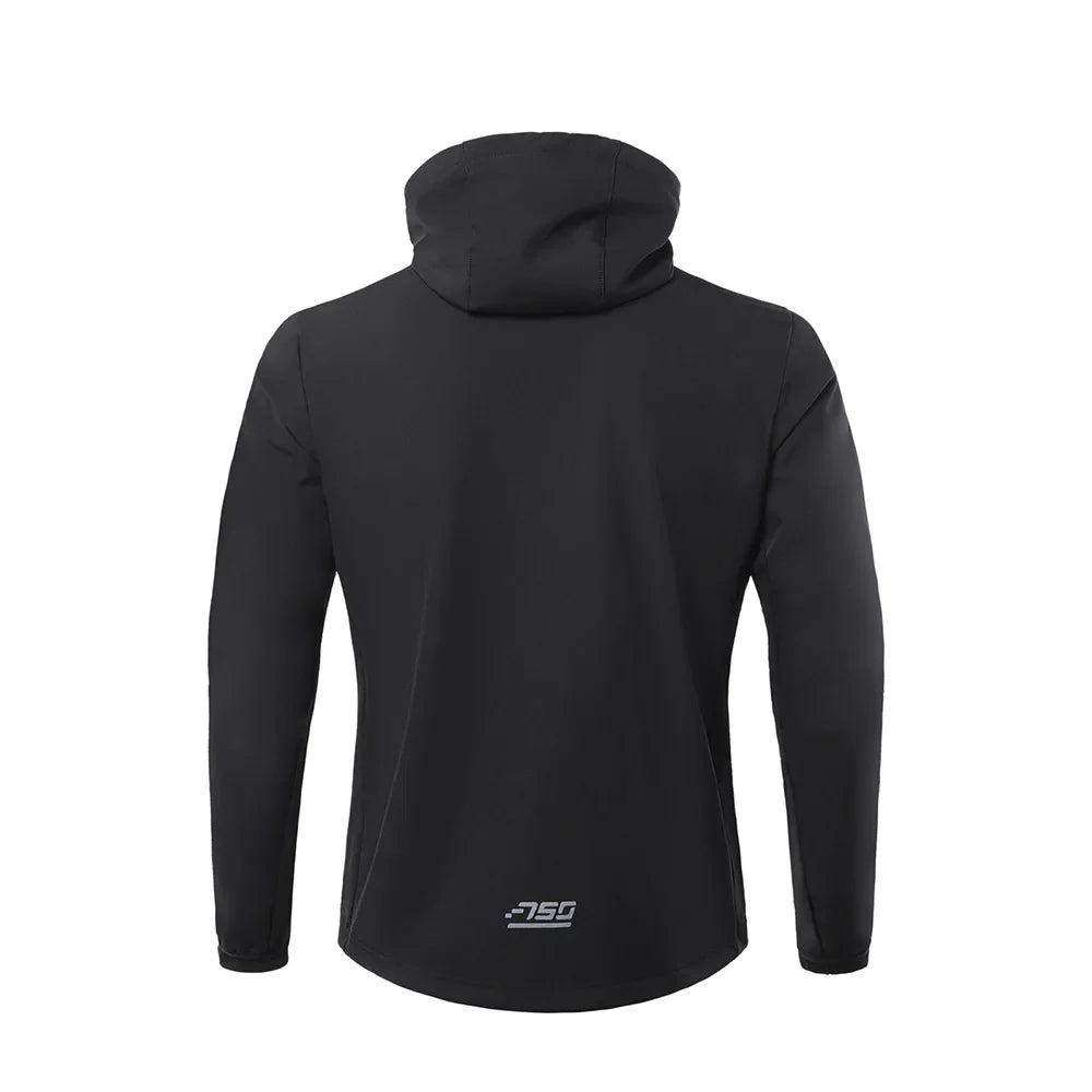 Herren-Radjacke mit Kapuze reflektierend atmungsaktiv warm