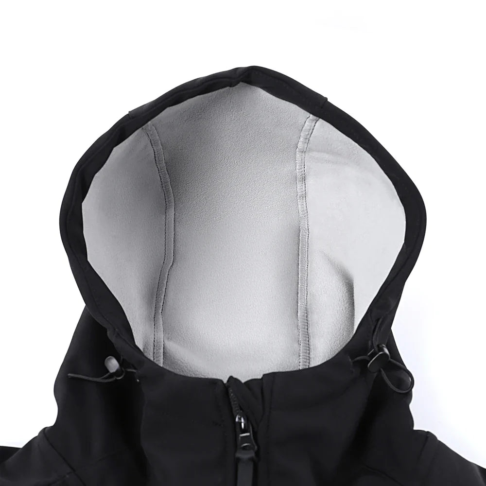 Herren-Radjacke mit Kapuze reflektierend atmungsaktiv warm