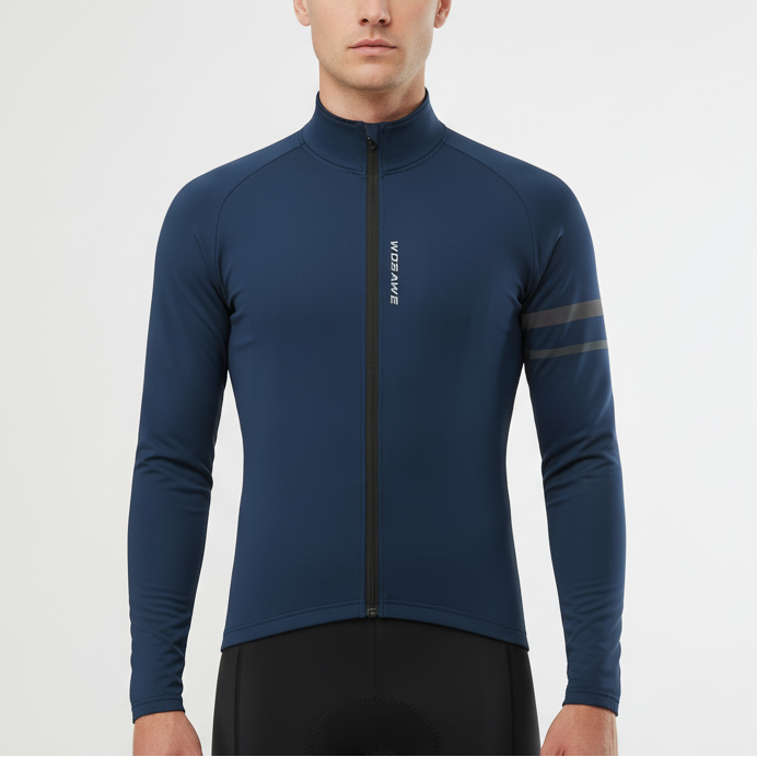 Herren Fahrradjacke thermisch winddicht Slim Fit