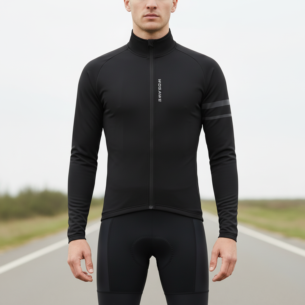 Herren Fahrradjacke thermisch winddicht Slim Fit