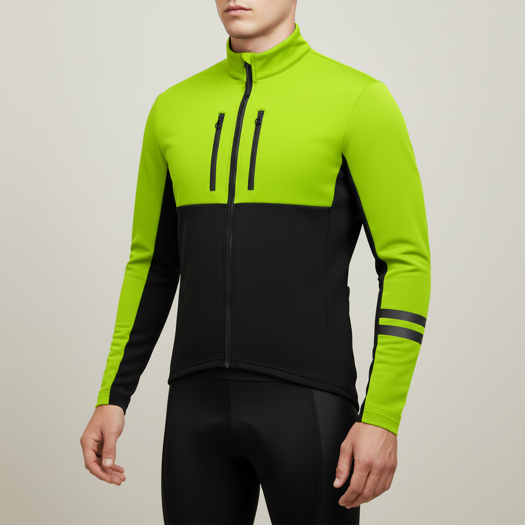 Herren Thermische Radsport-Jacke winddicht isoliert reflektierend