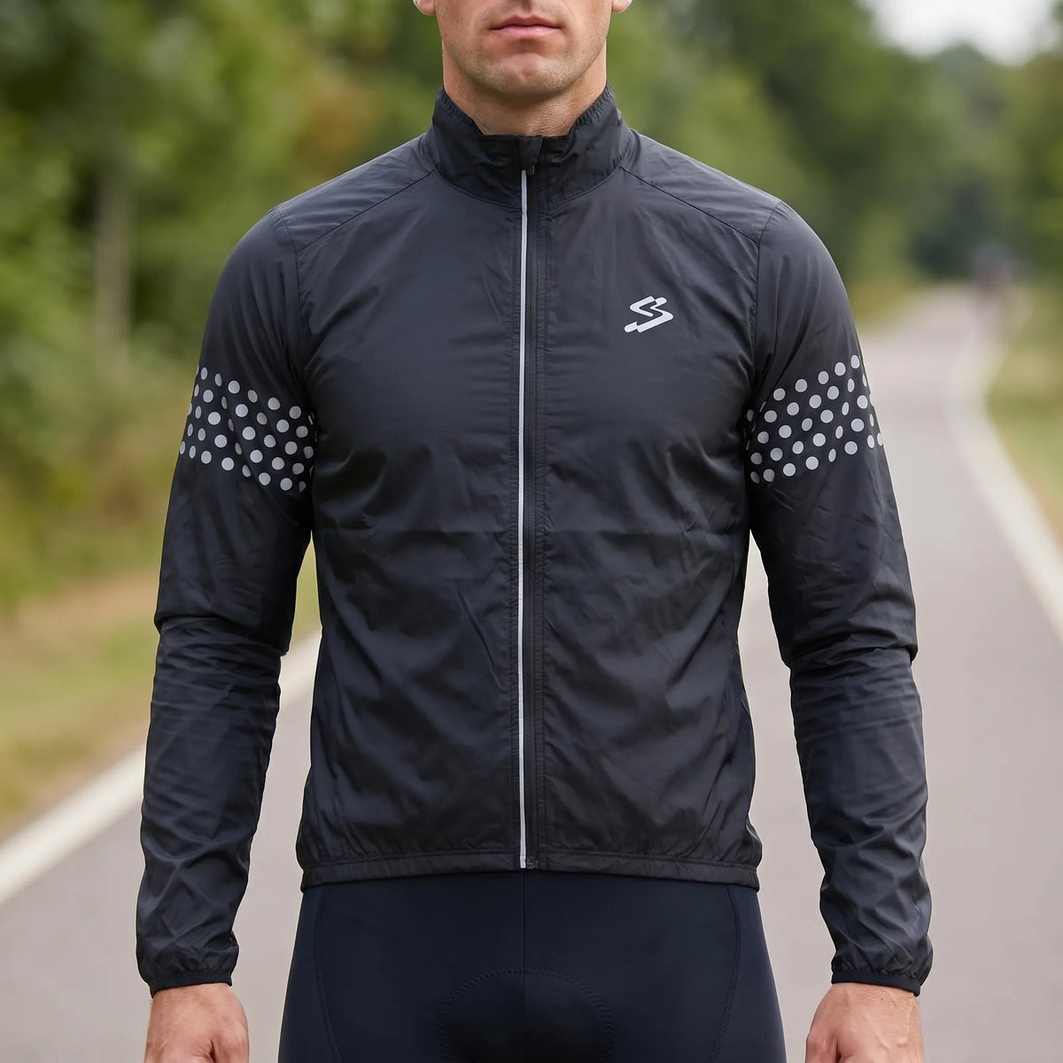 Leichte Radsport-Windjacke wasserabweisend atmungsaktiv kompakt