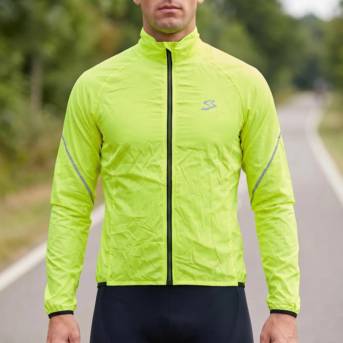 Leichte Radsport-Windjacke wasserabweisend atmungsaktiv kompakt