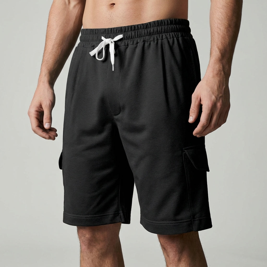 Herren Fünf-Punkt-Sportshorts atmungsaktiv mit Cargotaschen