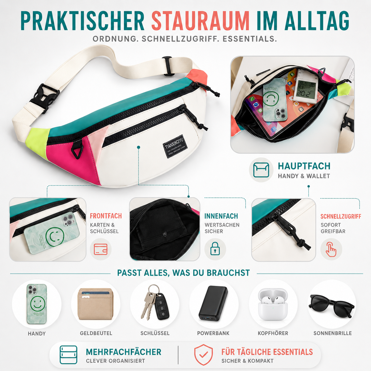 Camp Basel | Veltroxa Lässige Nylon-Crossbody-Tasche