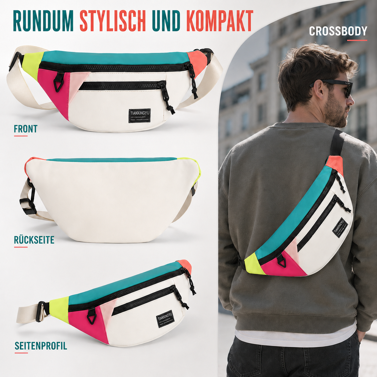 Camp Basel | Veltroxa Lässige Nylon-Crossbody-Tasche