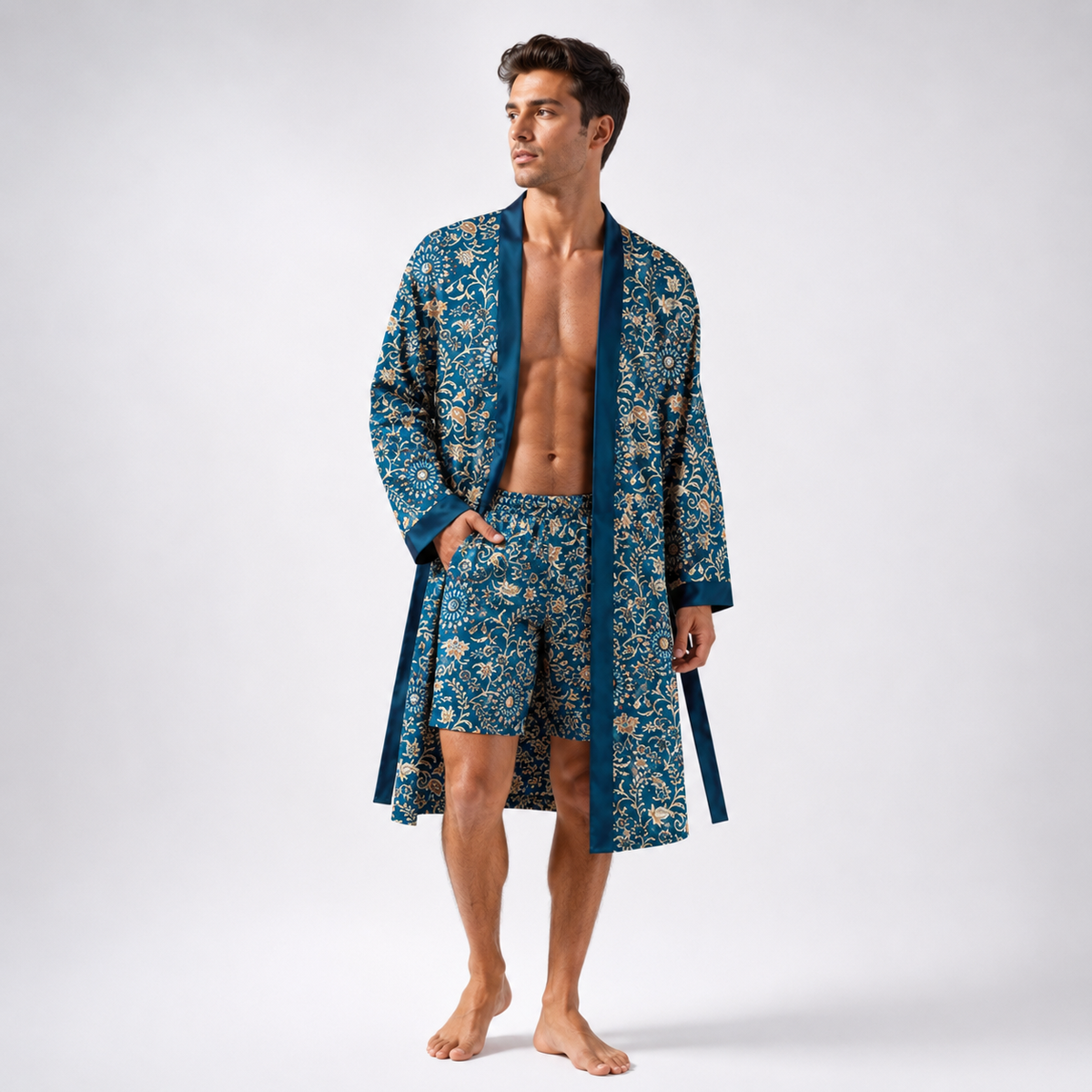 Camp Basel | Velvoro Langer Kimono-Stil Bademantel-Set