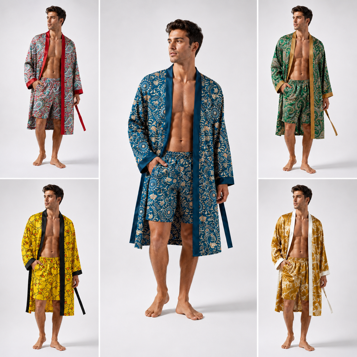 Camp Basel | Velvoro Langer Kimono-Stil Bademantel-Set