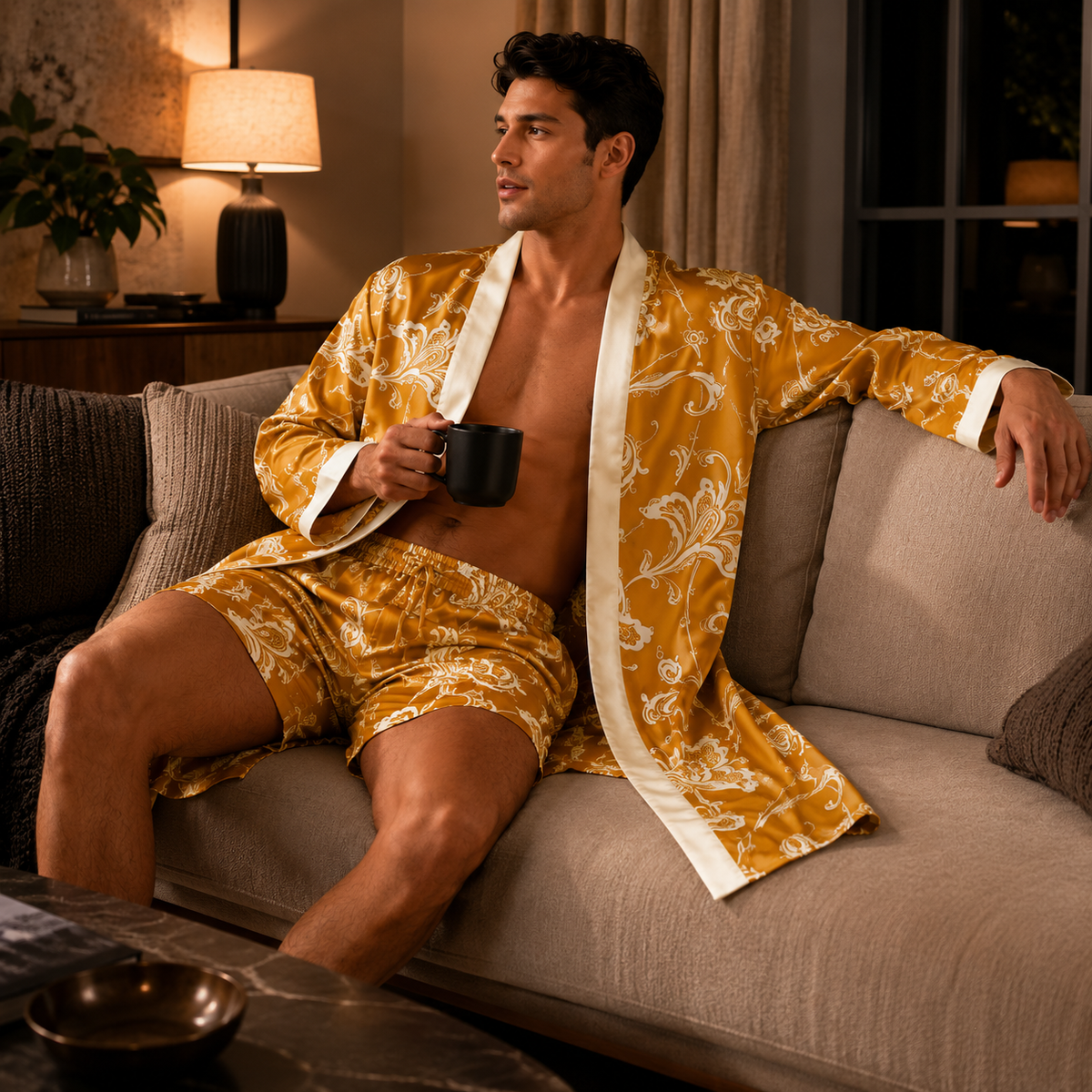 Camp Basel | Velvoro Langer Kimono-Stil Bademantel-Set