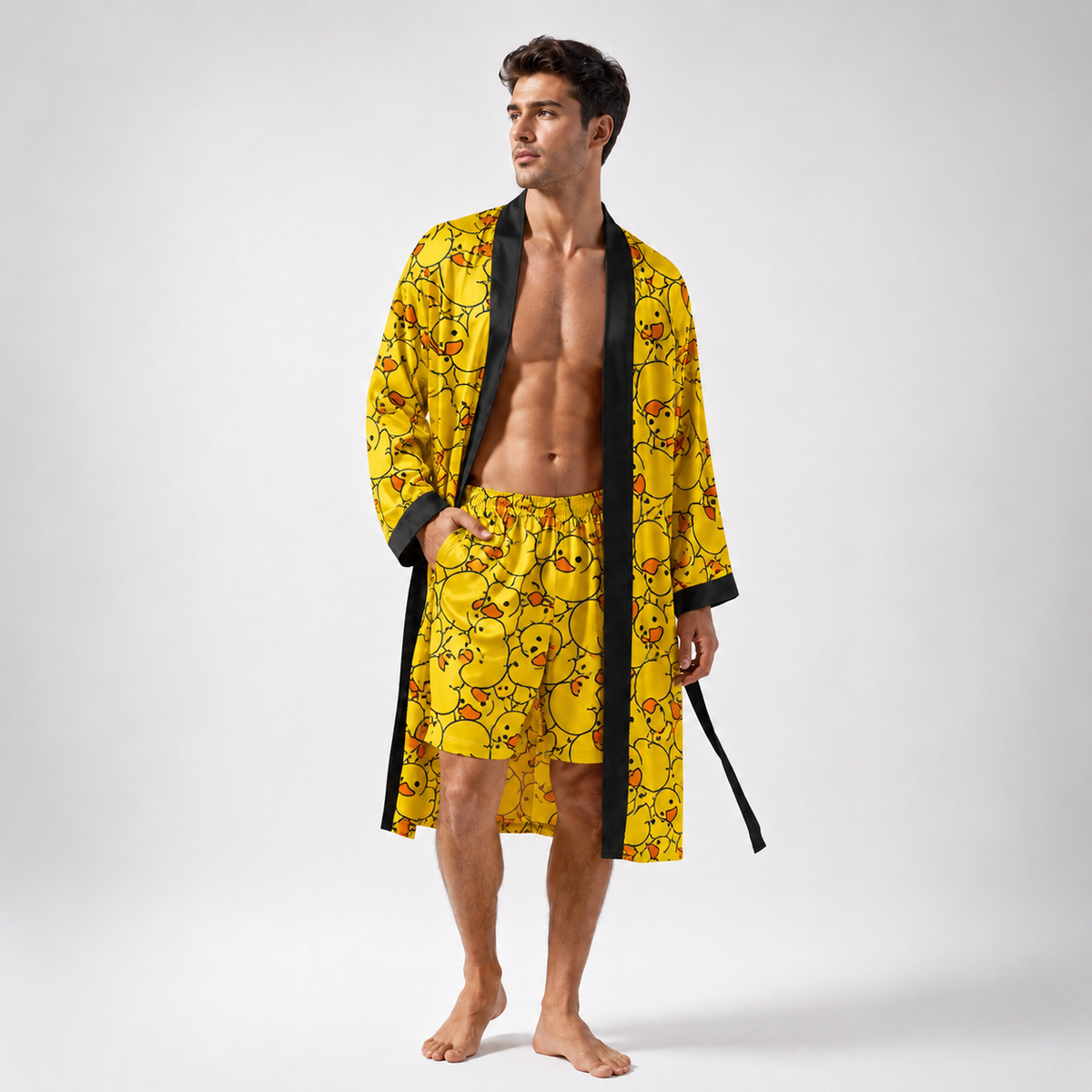 Camp Basel | Velvoro Langer Kimono-Stil Bademantel-Set