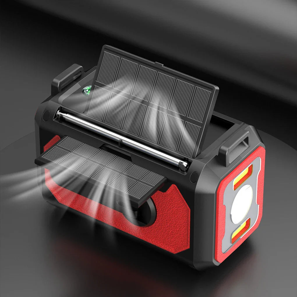 Tragbares Notfallradio Solar Kurbel mit LED-Lampe und NOAA-Empfang