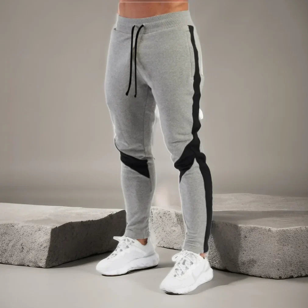 Schlanke Athletic-Jogginghosen mit verstellbarem Kordelzug-Bund