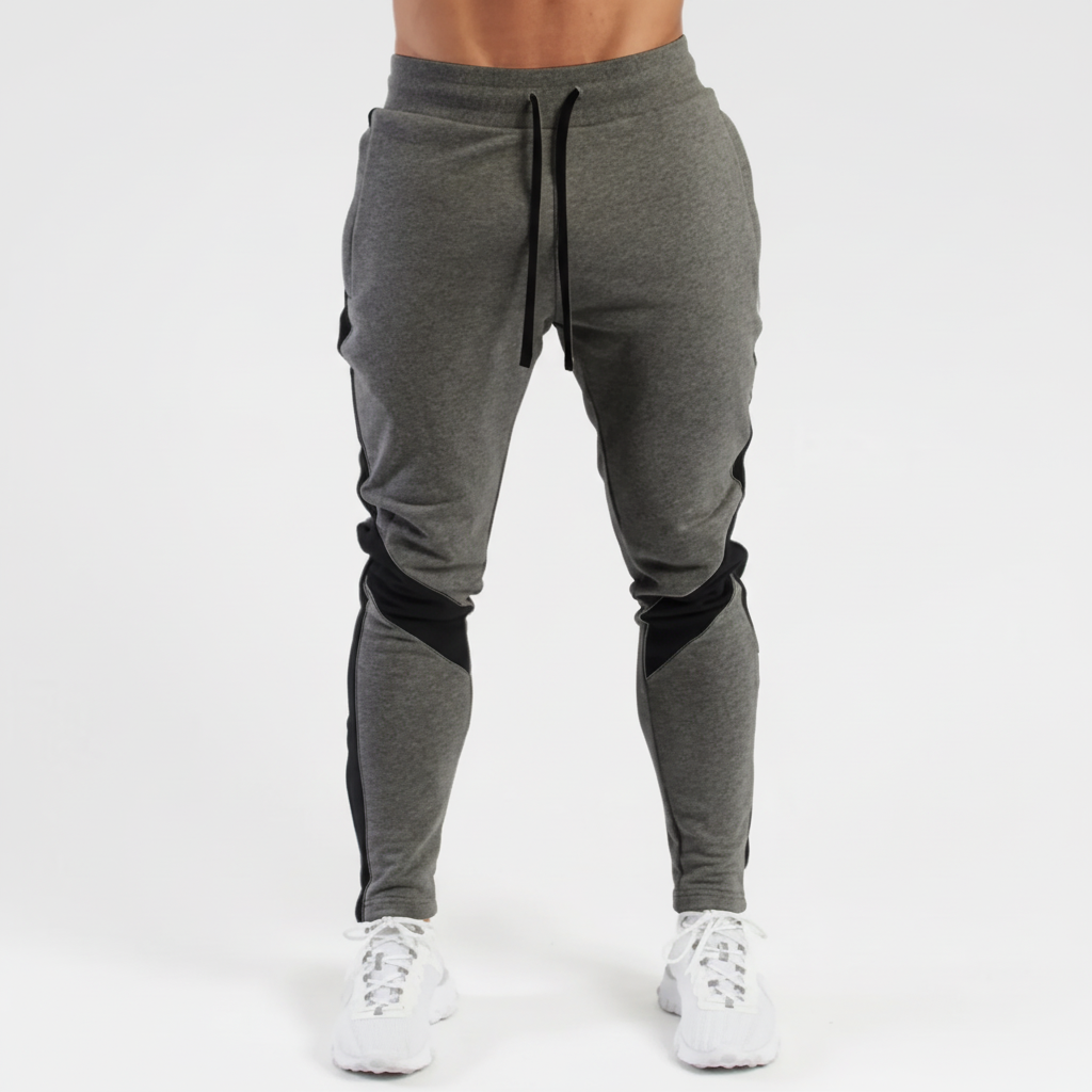 Schlanke Athletic-Jogginghosen mit verstellbarem Kordelzug-Bund