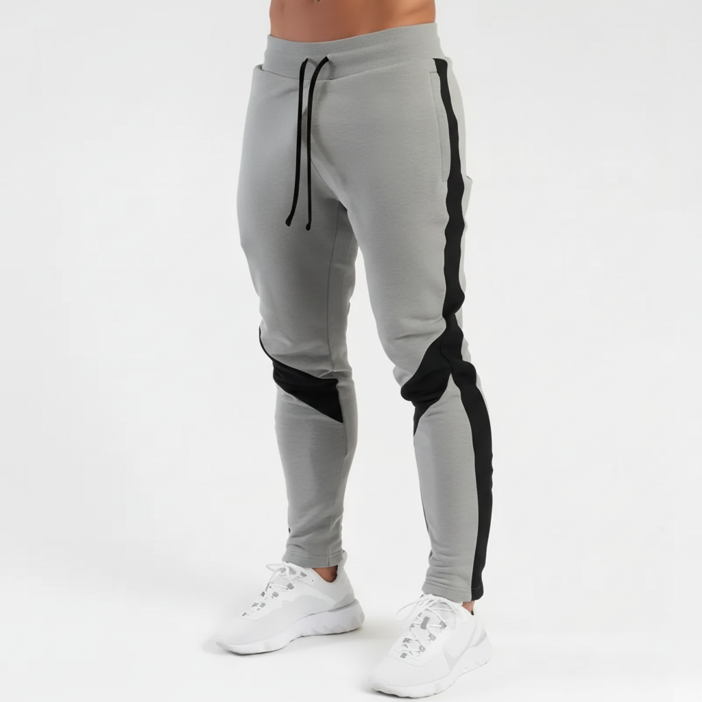 Schlanke Athletic-Jogginghosen mit verstellbarem Kordelzug-Bund