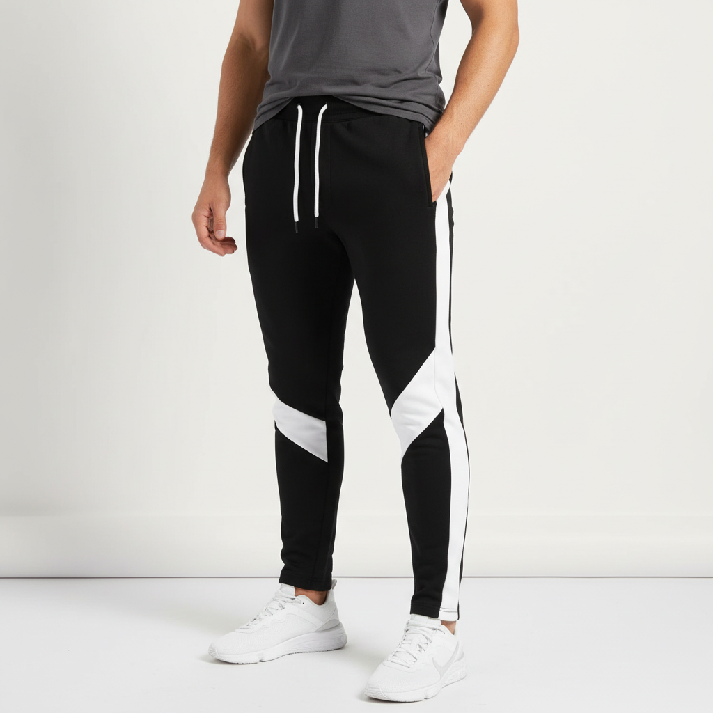 Schlanke Athletic-Jogginghosen mit verstellbarem Kordelzug-Bund