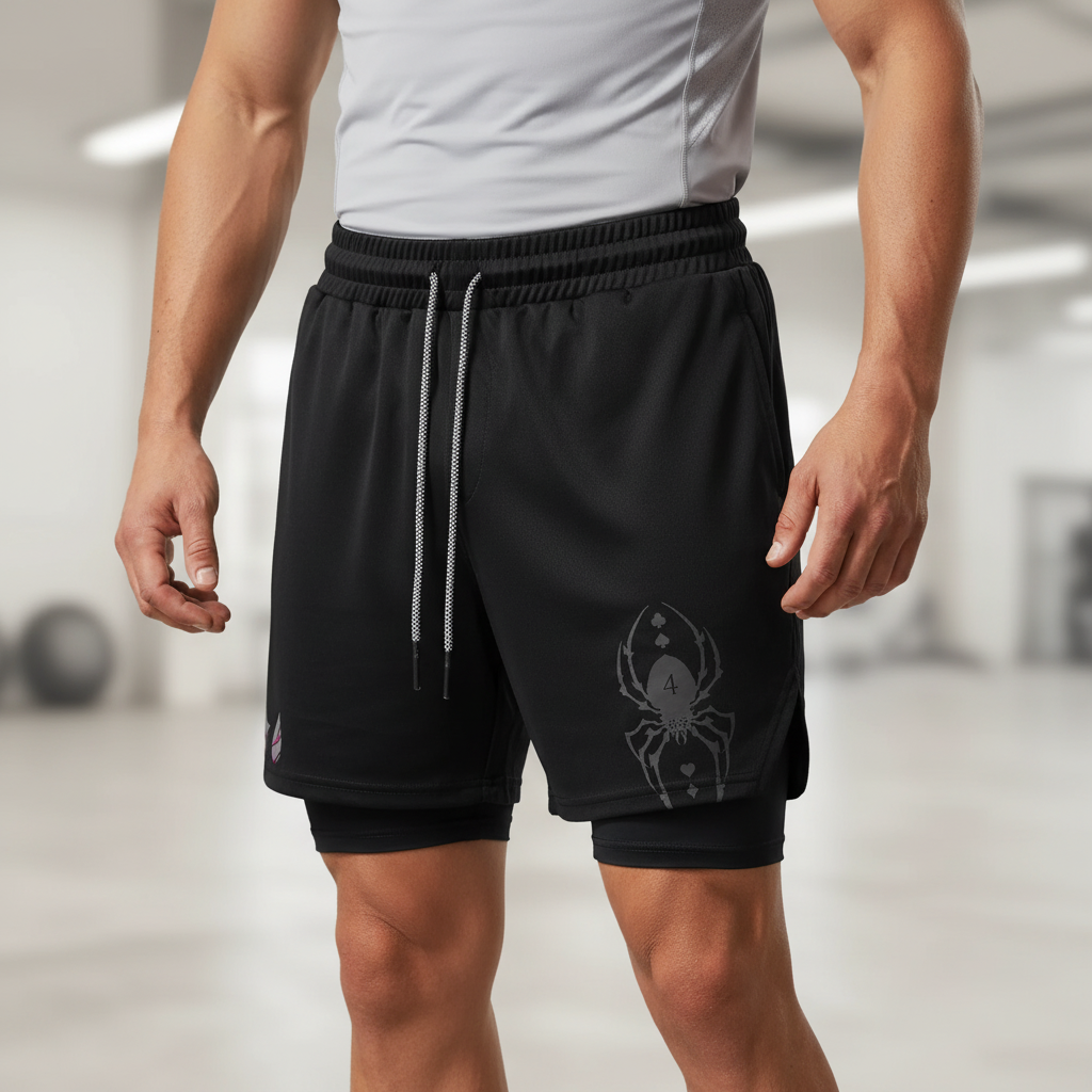 Trainingsshorts mit Kompressions-Innenfutter und schnelltrocknender Technologie