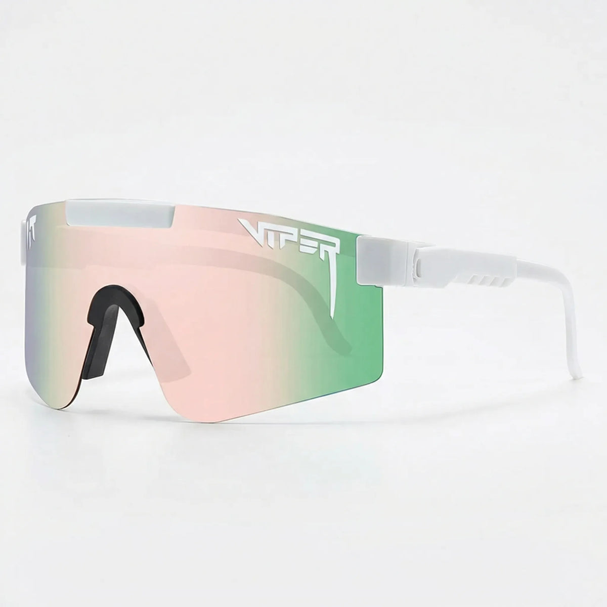 Übergroße Sportsonnenbrille mit Wraparound-Schutzglas und UV400-Gläsern