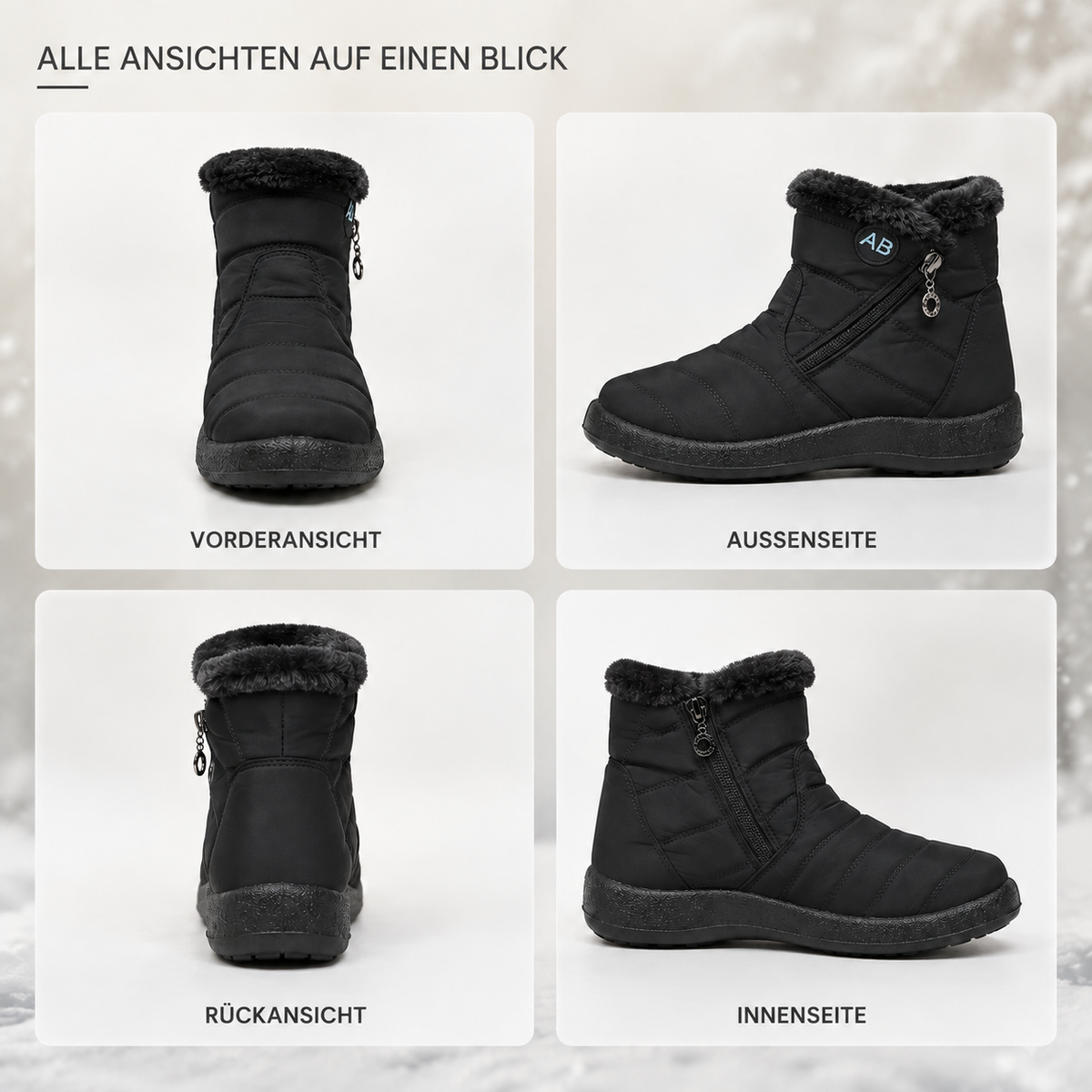 Camp Basel | Wasserdichte Knöchel-Winterstiefel