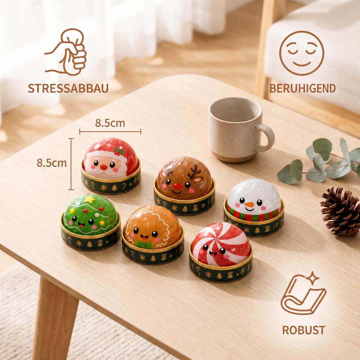 Camp Basel | Weihnachts-Dumpling Squishy Anti-Stress-Spielzeug-Set
