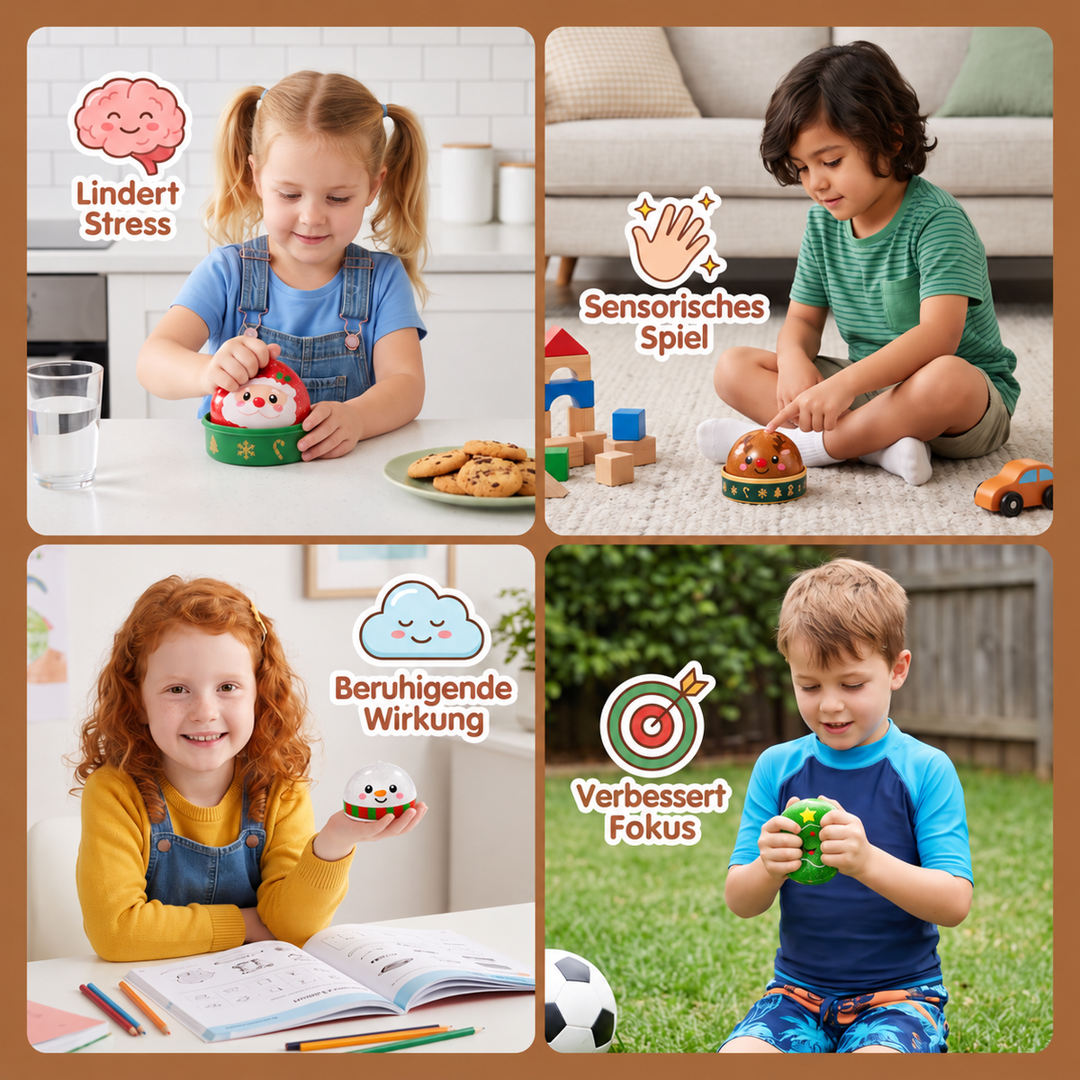 Camp Basel | Weihnachts-Dumpling Squishy Anti-Stress-Spielzeug-Set