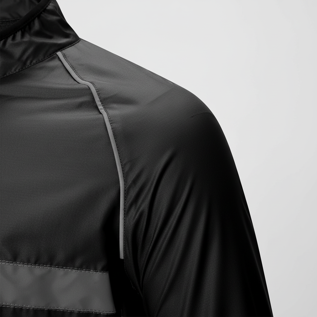 Leichte Rennrad-Windjacke mit reflektierenden Bändern windundurchlässig
