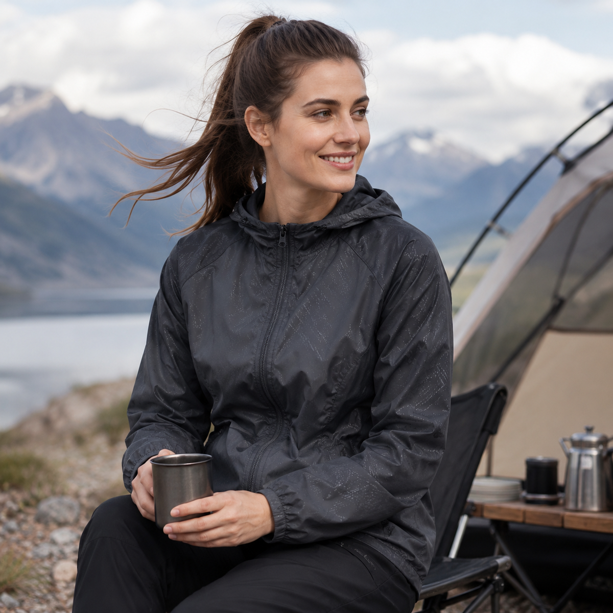 Camp Basel | Zephyria Leichte Kapuzen-Windbreaker