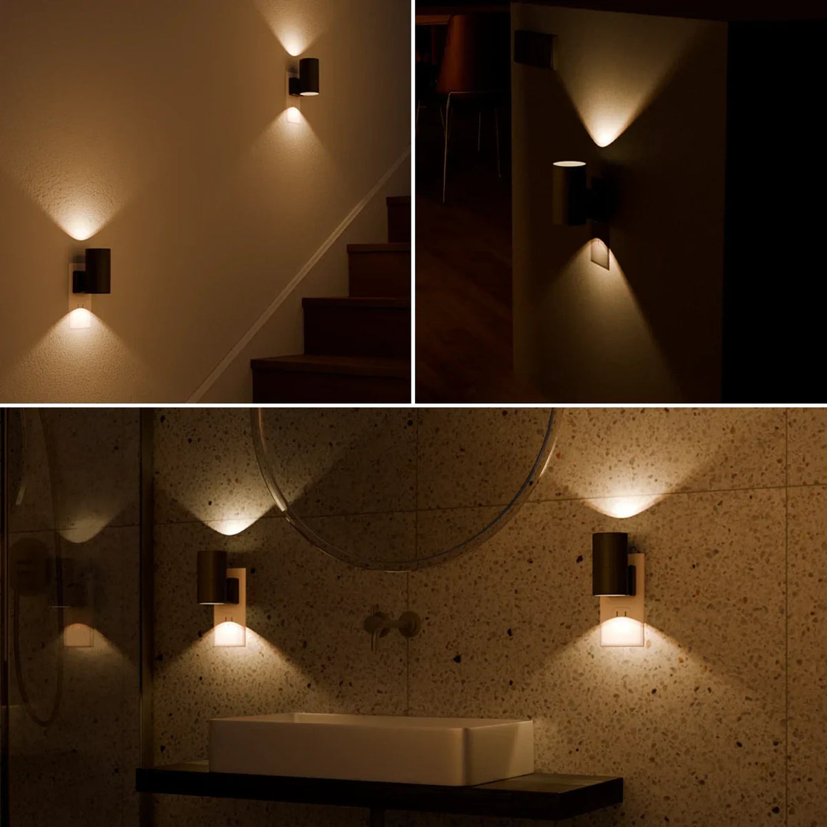 Norvia | Steckdosenlampe mit freier Nachbarbuchse