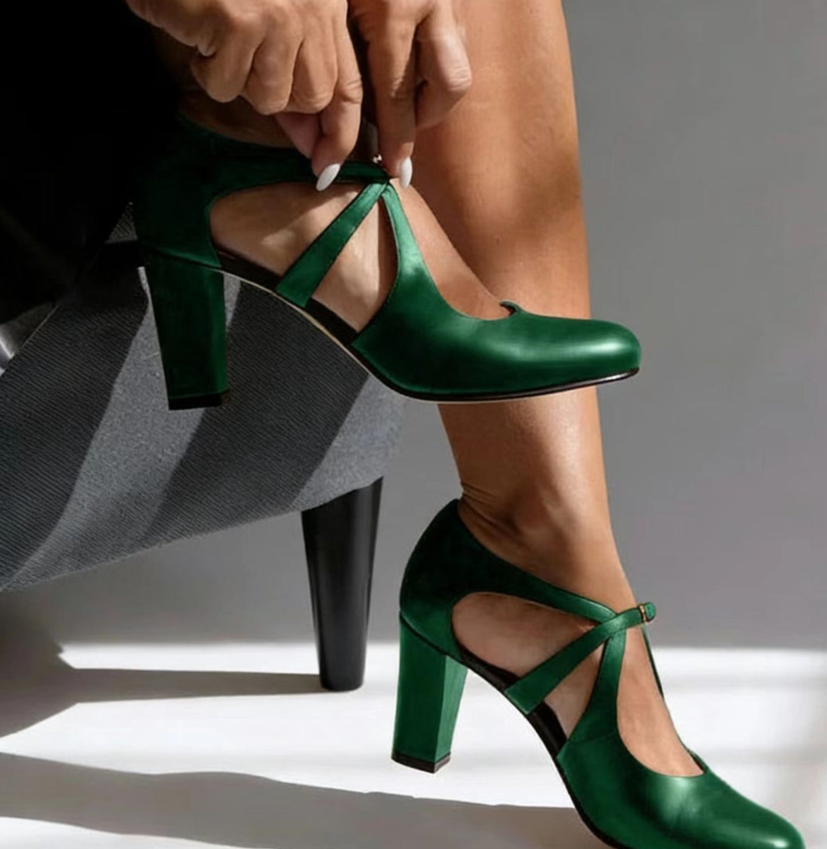 Elegante Comfort Riemchen-Heels