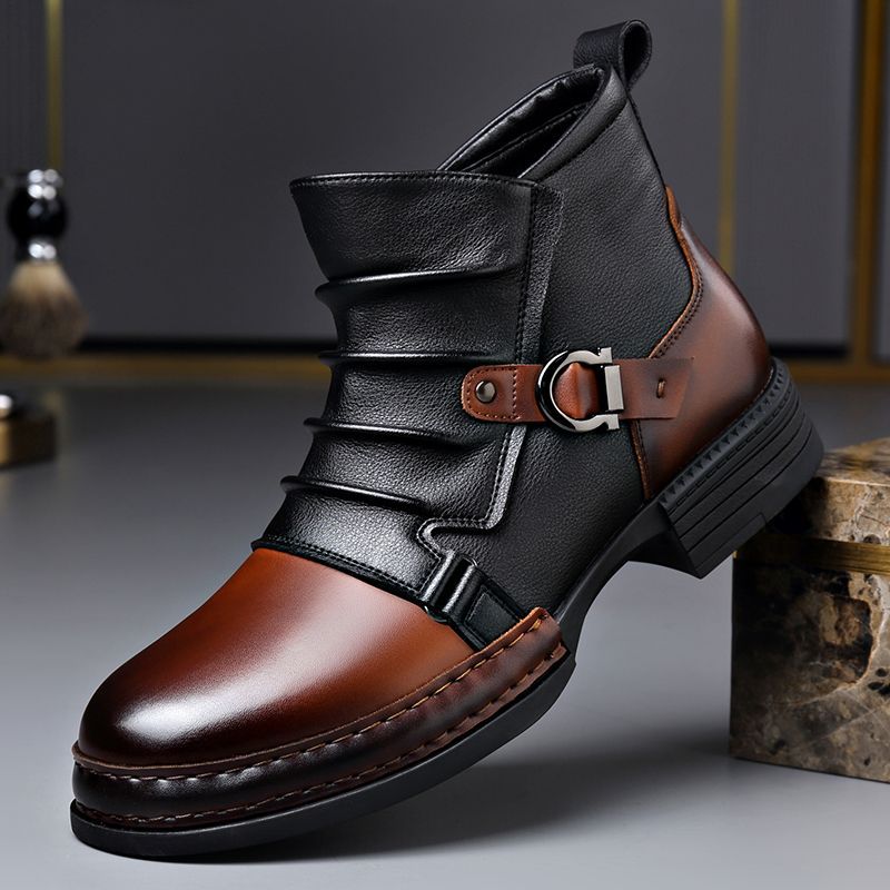 Stiefeletten aus echtem Leder für Herren