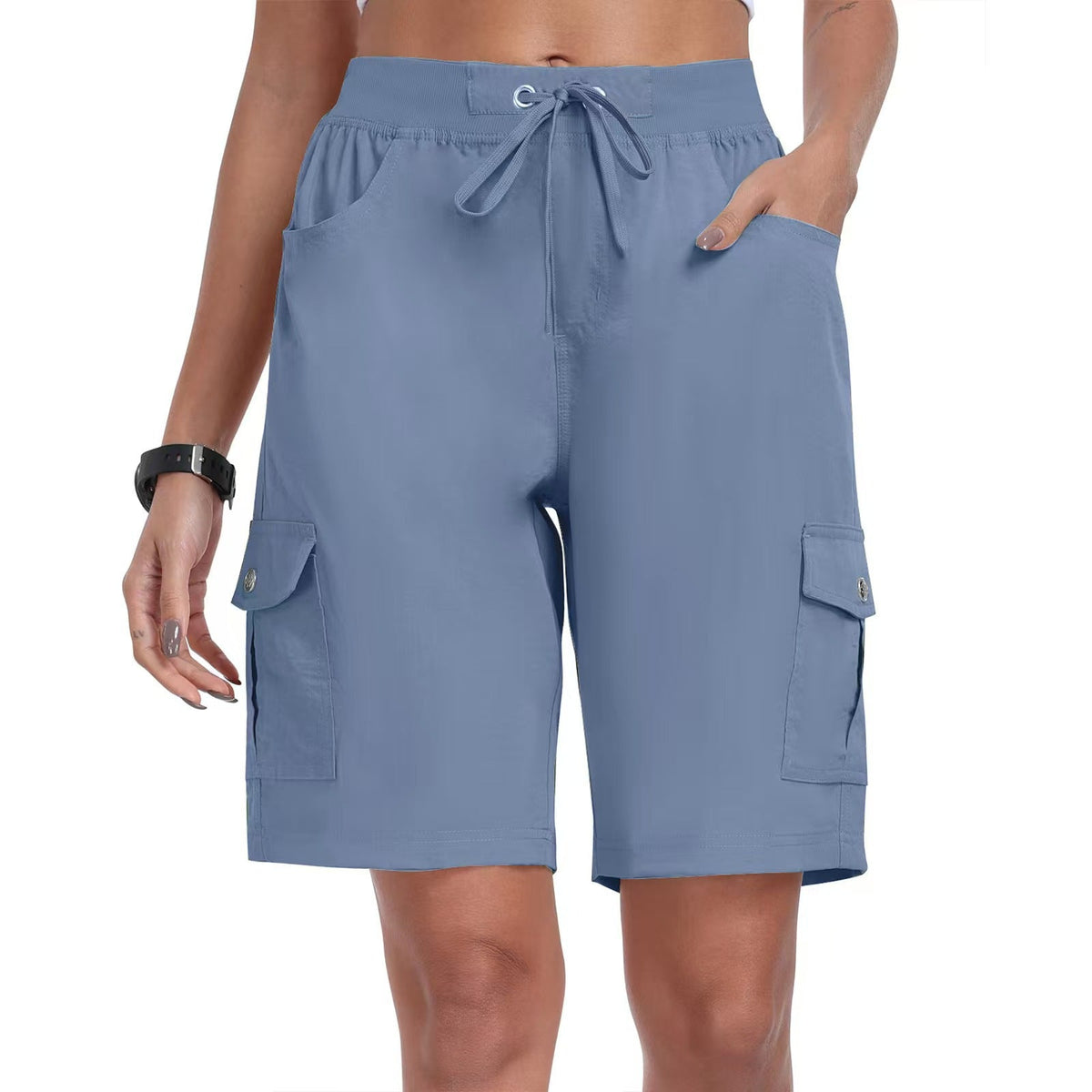 Damen Schnelltrocknende Cargo-Shorts mit Taschen