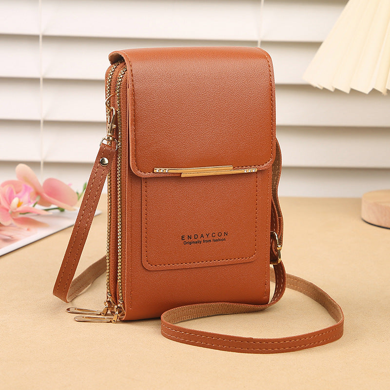 Touchscreen Crossbody Handy-Geldbörse mit Kartenfächern