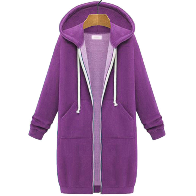 Damen Fleece-Hoodies mit Reißverschluss