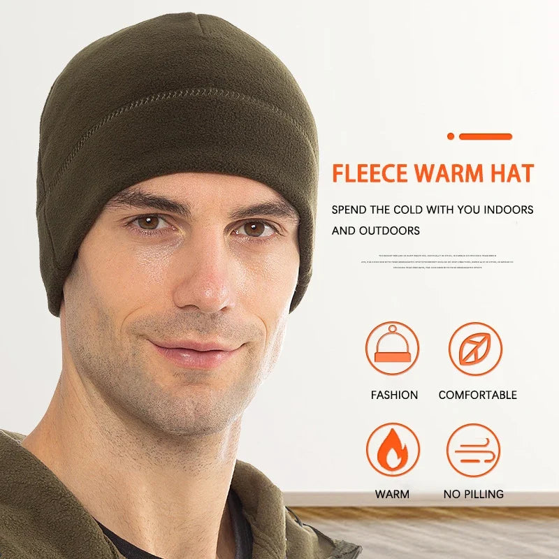 Taktische Fleece-Beanie-Mütze für Herren – Leichte Atmungsaktive Skull Cap zum Laufen, Arbeiten & für den Outdoor-Einsatz