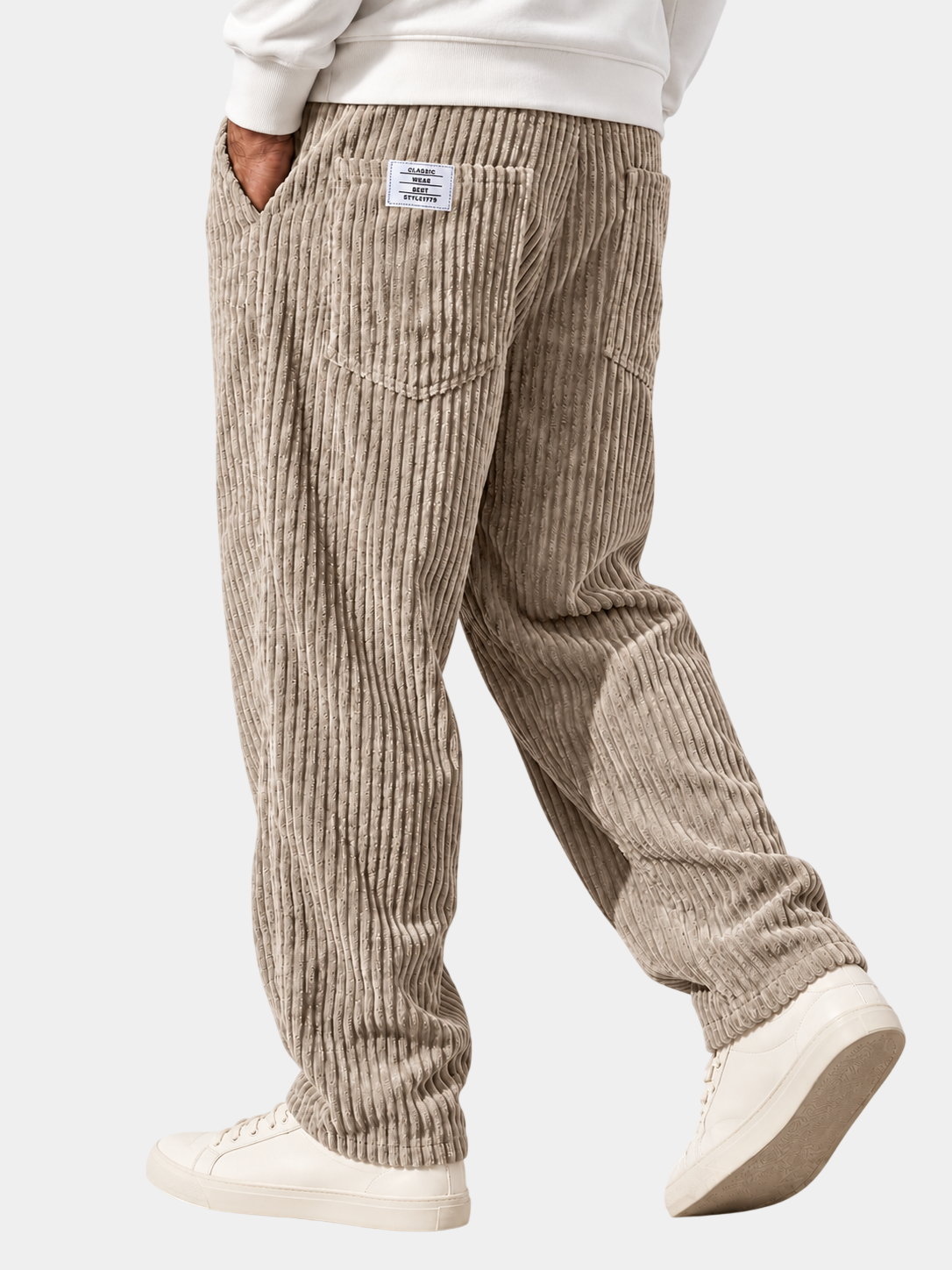 Relaxed Fit Dicke Cord-Hose mit Kordelzug