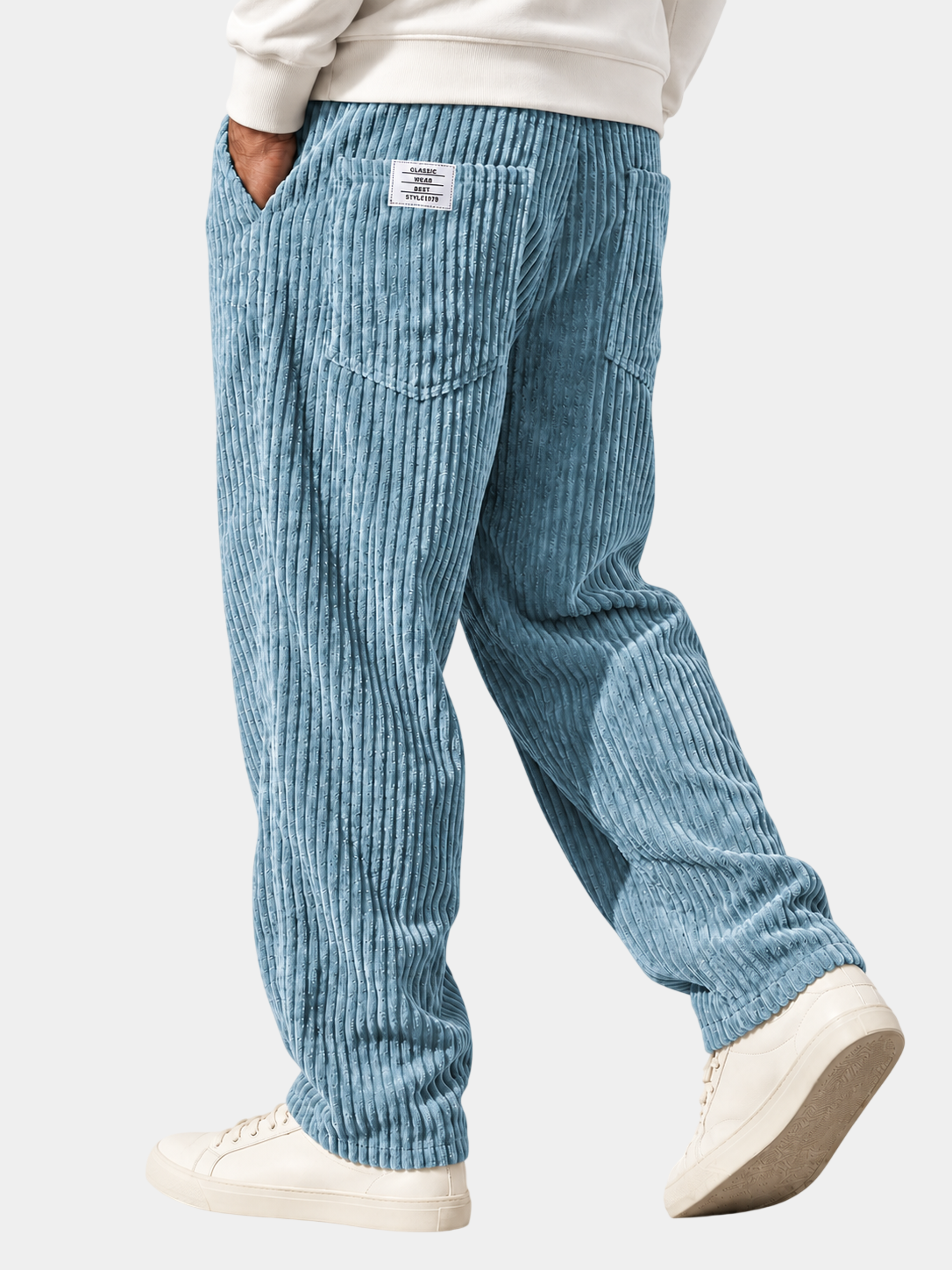 Relaxed Fit Dicke Cord-Hose mit Kordelzug