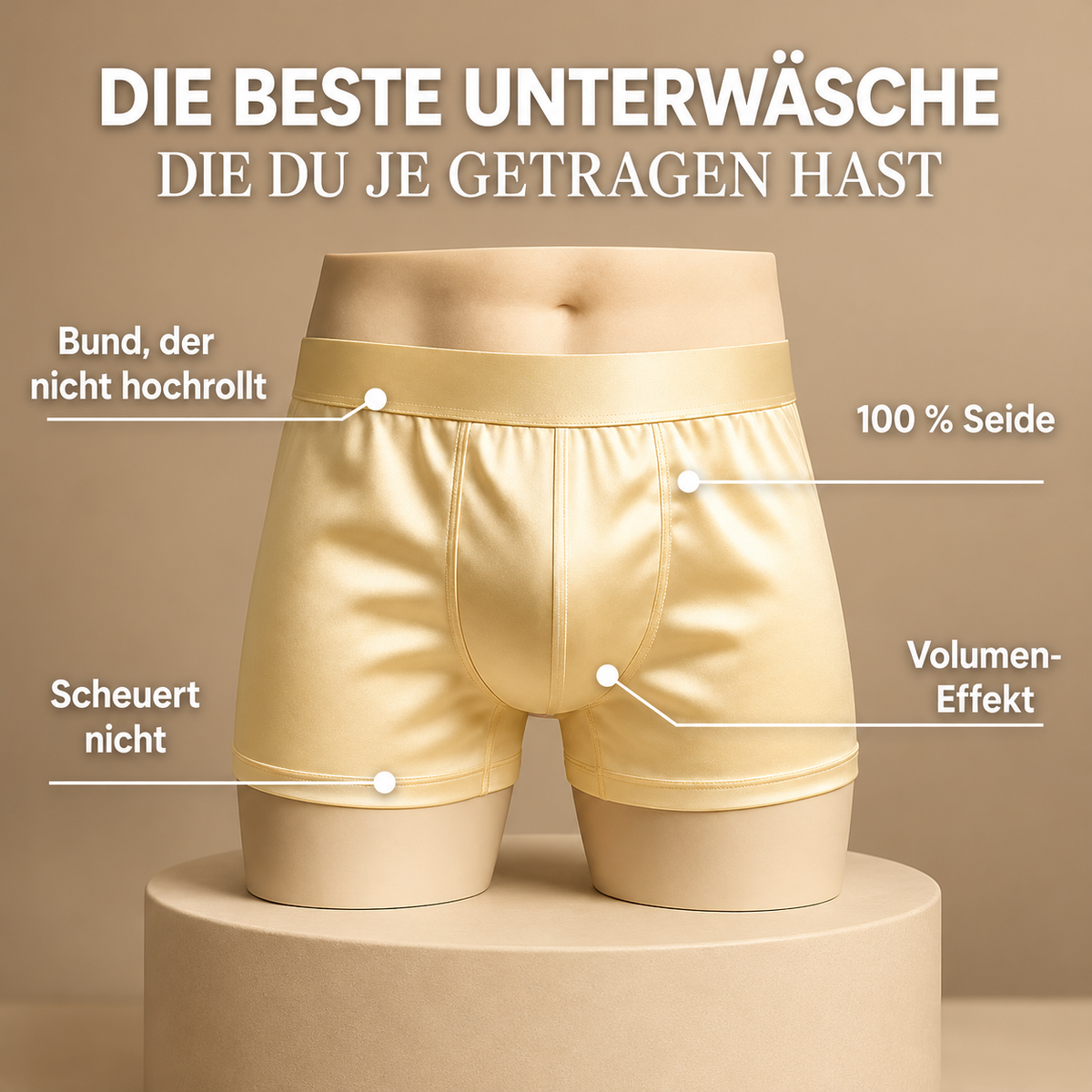 Herren-Boxershorts aus Seide