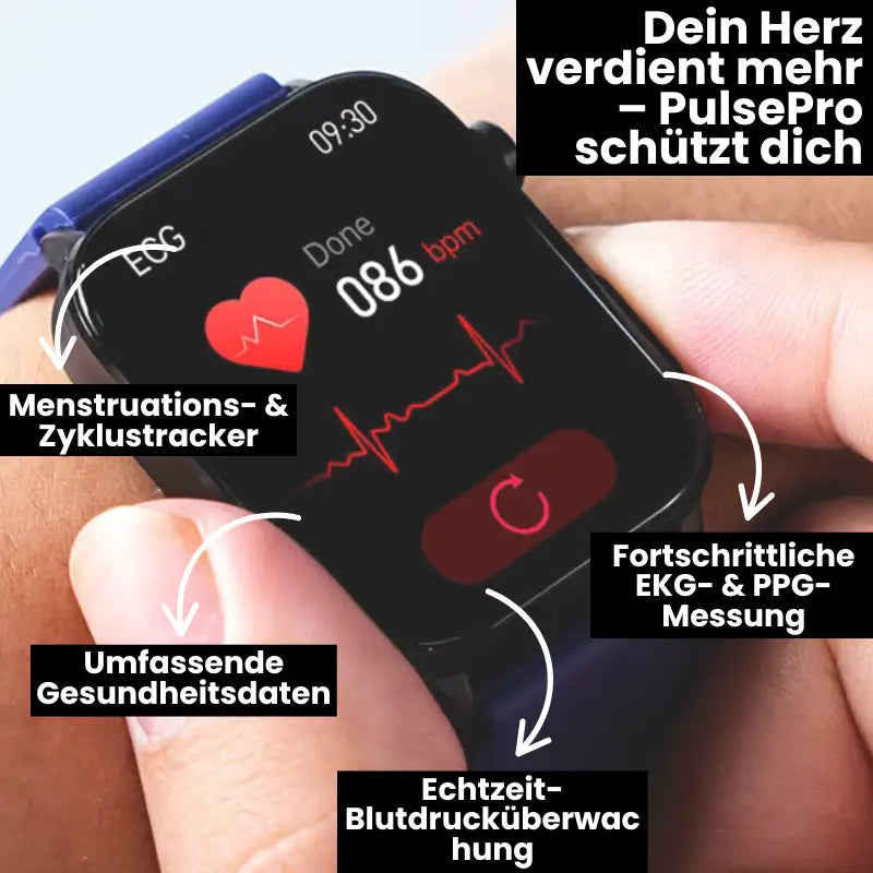 Smartwatch mit EKG- und Blutdruckmessung