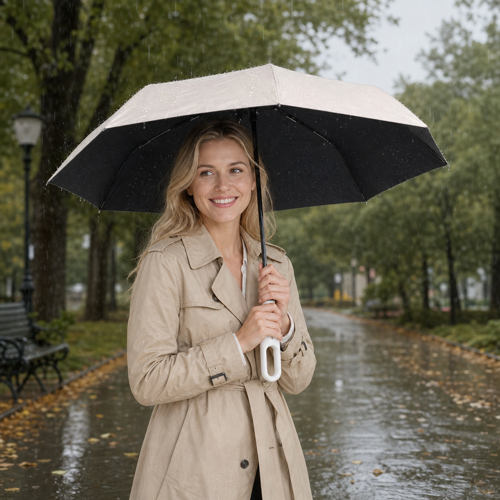 Premium Automatischer Faltschirm für Sonne & Regen – Kompakt & Windfest